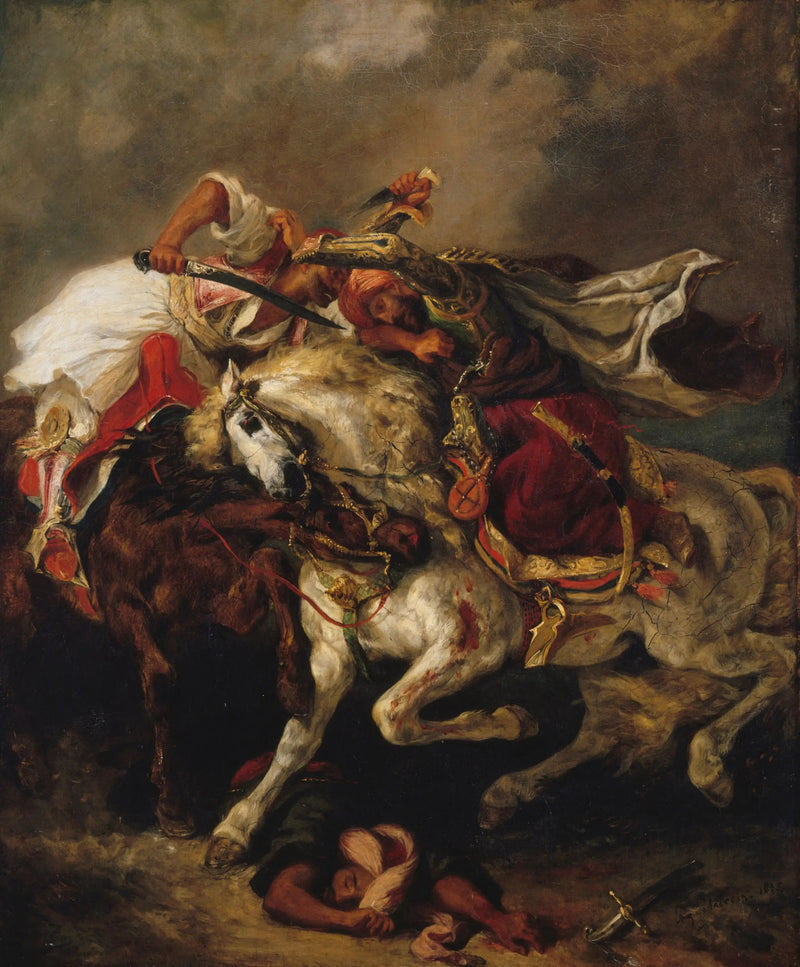 Walka Giaura i Paszy - Eugène Delacroix