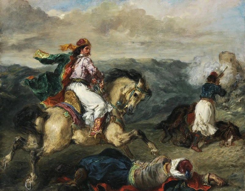 Walka między Grekami a Turkami - Eugène Delacroix