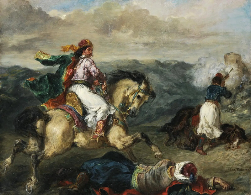 Walka między Grekami a Turkami - Eugène Delacroix
