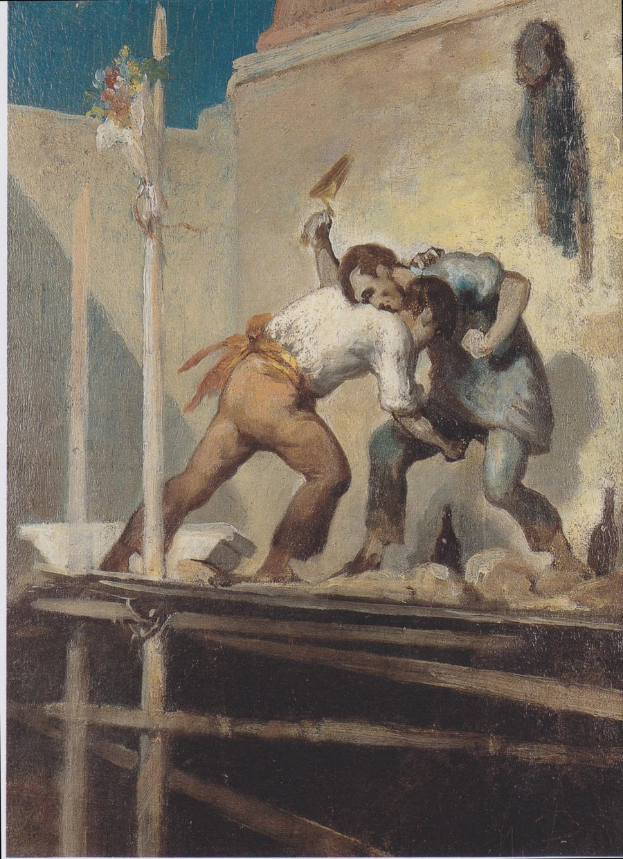 Walczyć z murarzami - Honoré Daumier