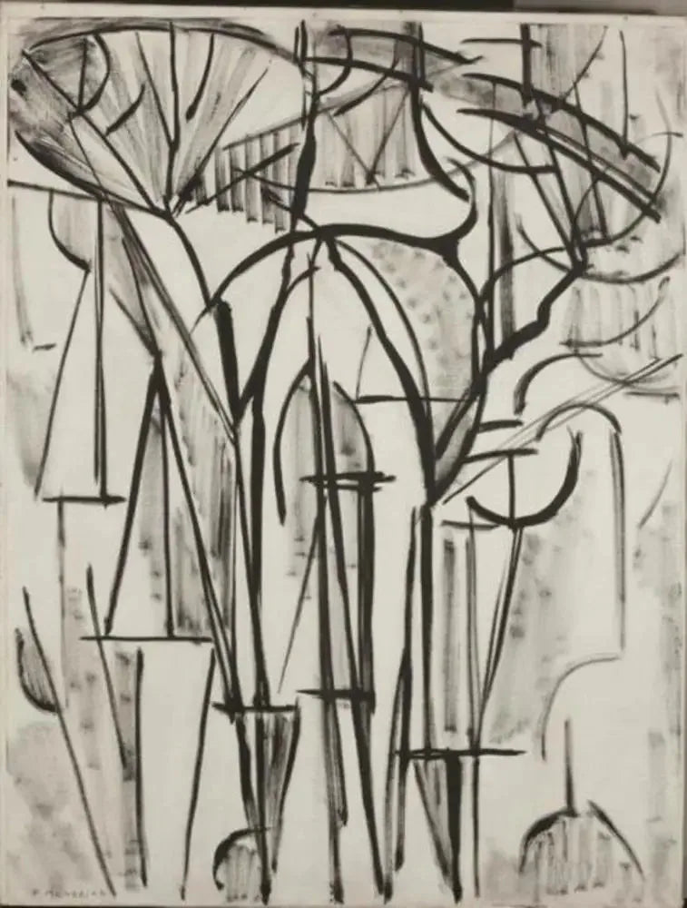 Kompozycja drzewa 1 (niedokończona) - Piet Mondrian