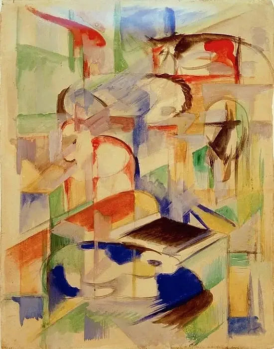 Kompozycja z zwierzętami - Franz Marc
