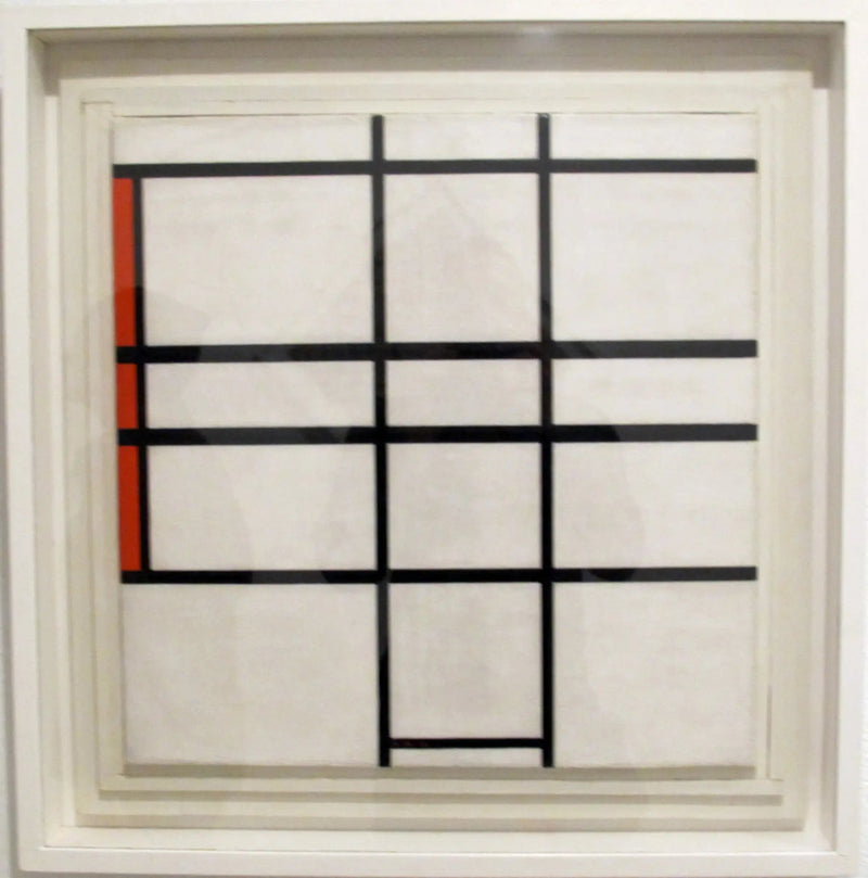 Kompozycja z białym i czerwonym - Piet Mondrian