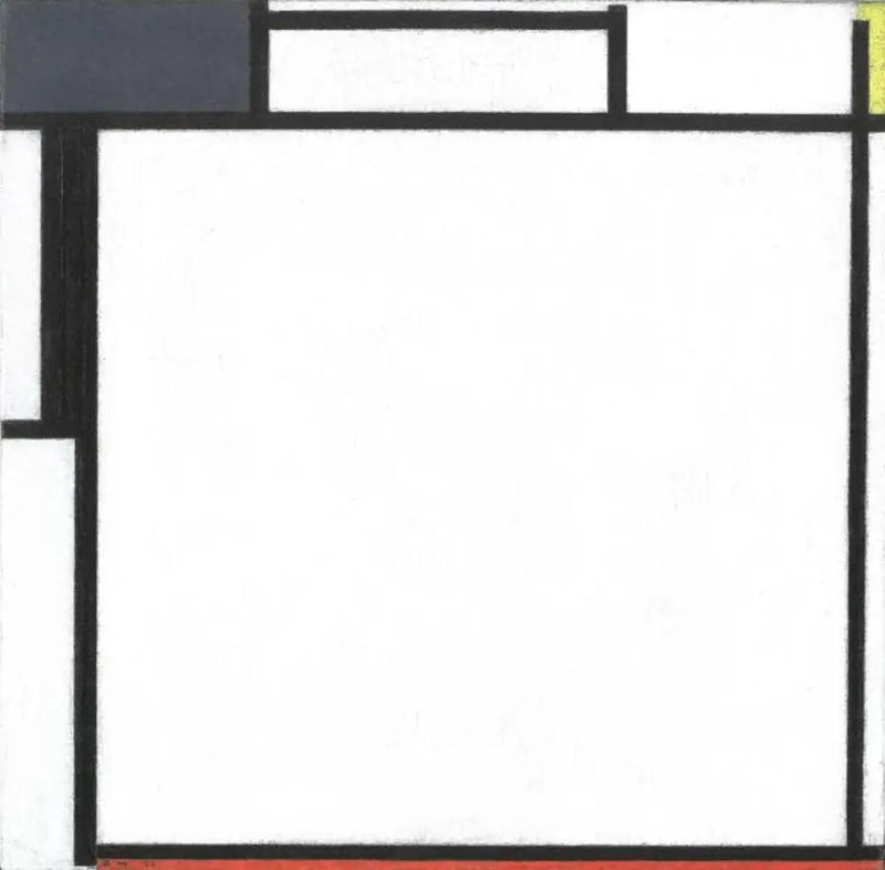Kompozycja z niebieskim, żółtym, czarnym i czerwonym - Piet Mondrian