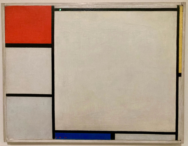 Kompozycja z czerwonym, żółtym i niebieskim - Piet Mondrian