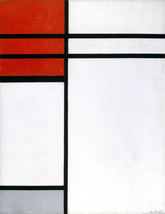 Composition avec du rouge - Mondrian - Reproductions de tableaux et peintures haut de gamme