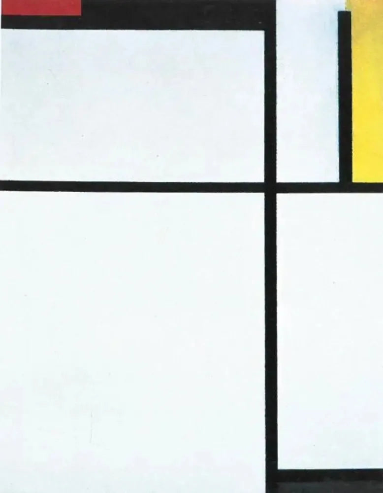 Kompozycja z czerwonym, czarnym, żółtym, niebieskim i szarym - Piet Mondrian