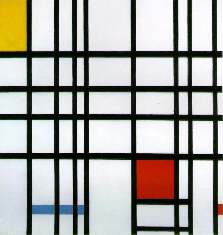 Kompozycja z żółtym, niebieskim i czerwonym - Piet Mondrian