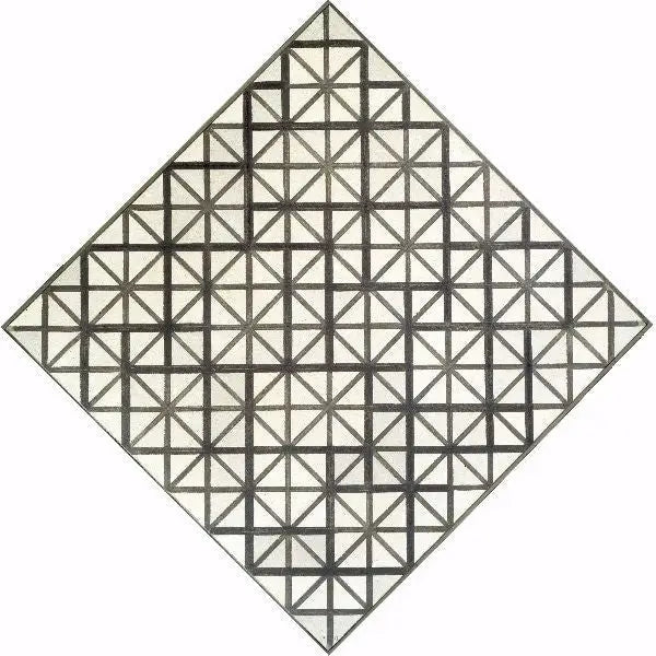 Kompozycja z szarymi liniami - Piet Mondrian