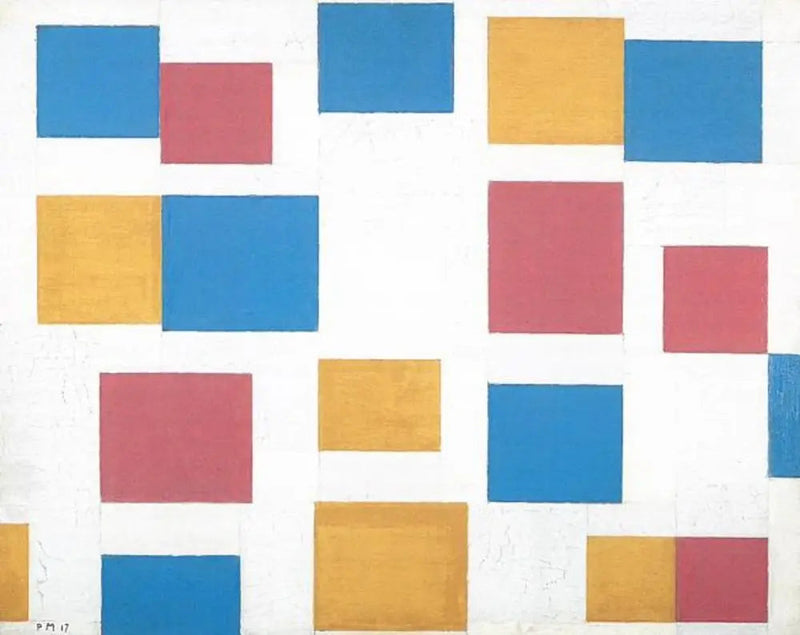 Kompozycja z planami kolorów 4 - Piet Mondrian