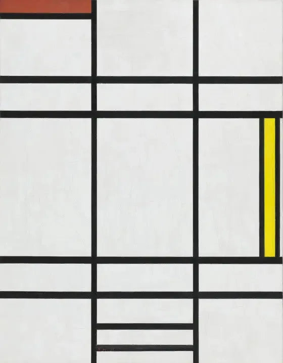 Kompozycja w bieli, czerwieni i żółci - Piet Mondrian