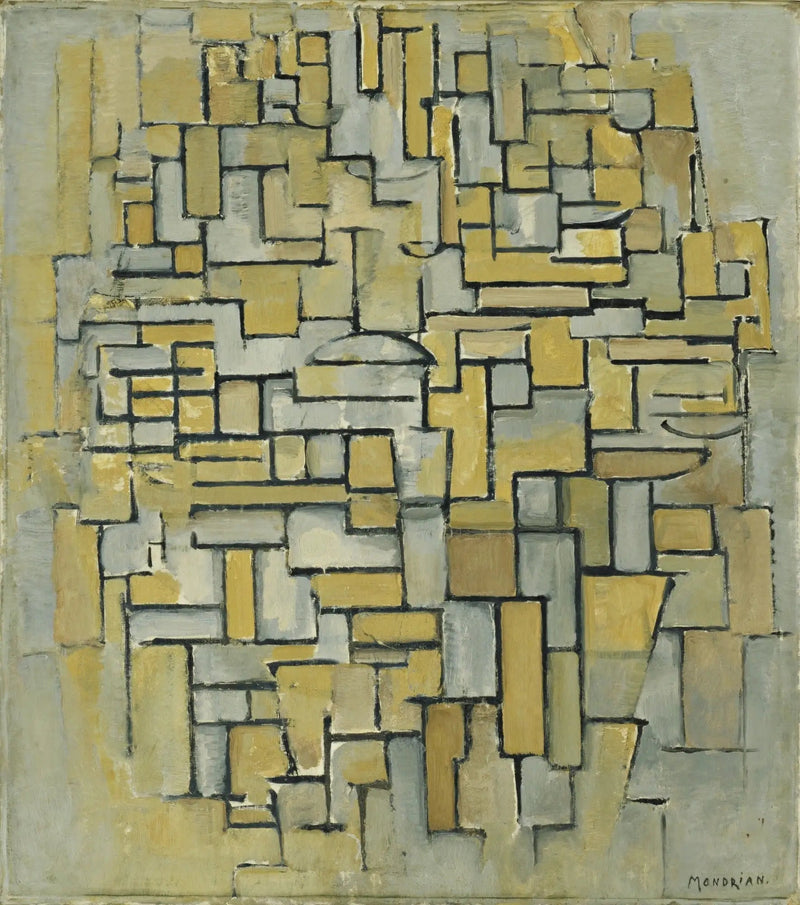 Kompozycja w brązie i szarości - Piet Mondrian
