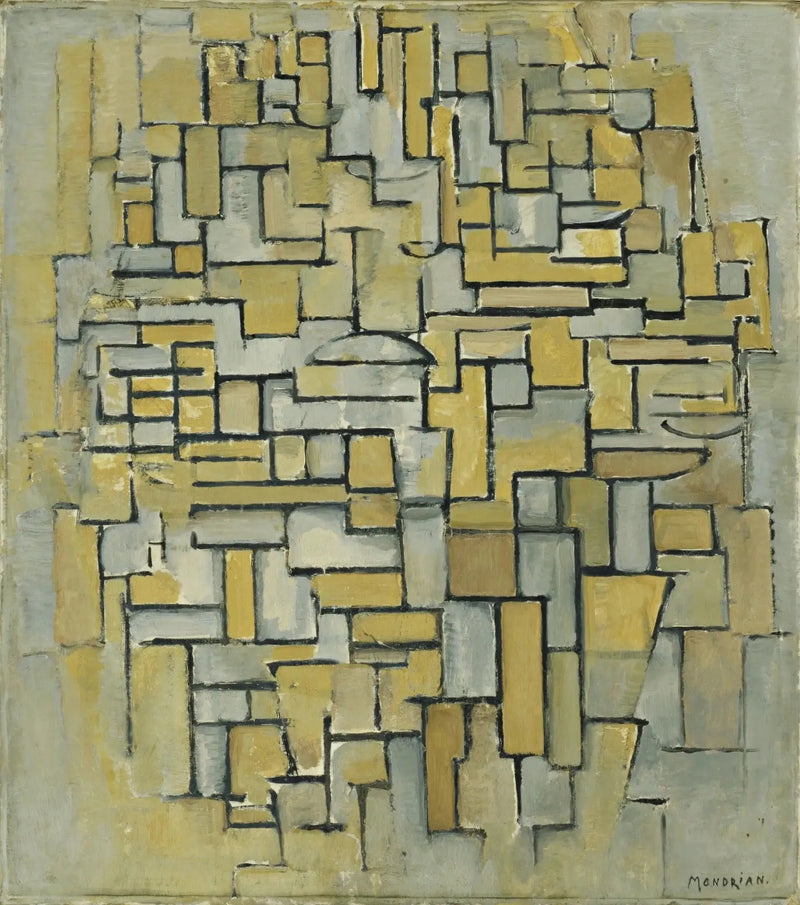 Kompozycja w brązie i szarości - Piet Mondrian