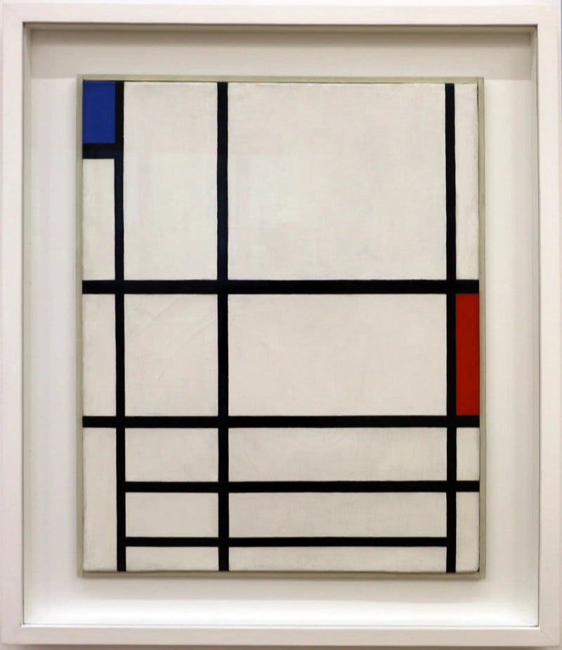 Kompozycja w czerwieni, niebieskim i białym II - Piet Mondrian