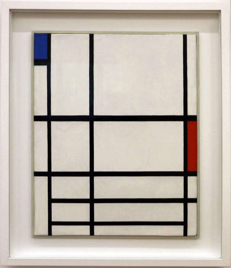 Kompozycja w czerwieni, niebieskim i białym II - Piet Mondrian
