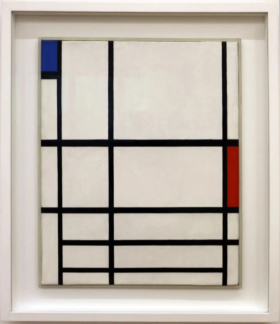 Kompozycja w czerwieni, niebieskim i białym II - Piet Mondrian