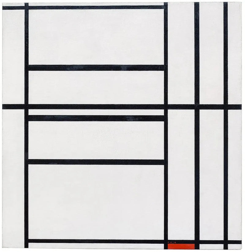 Kompozycja nr 1 z szarością i czerwienią 1938 / Kompozycja z czerwienią 1939 - Piet Mondrian