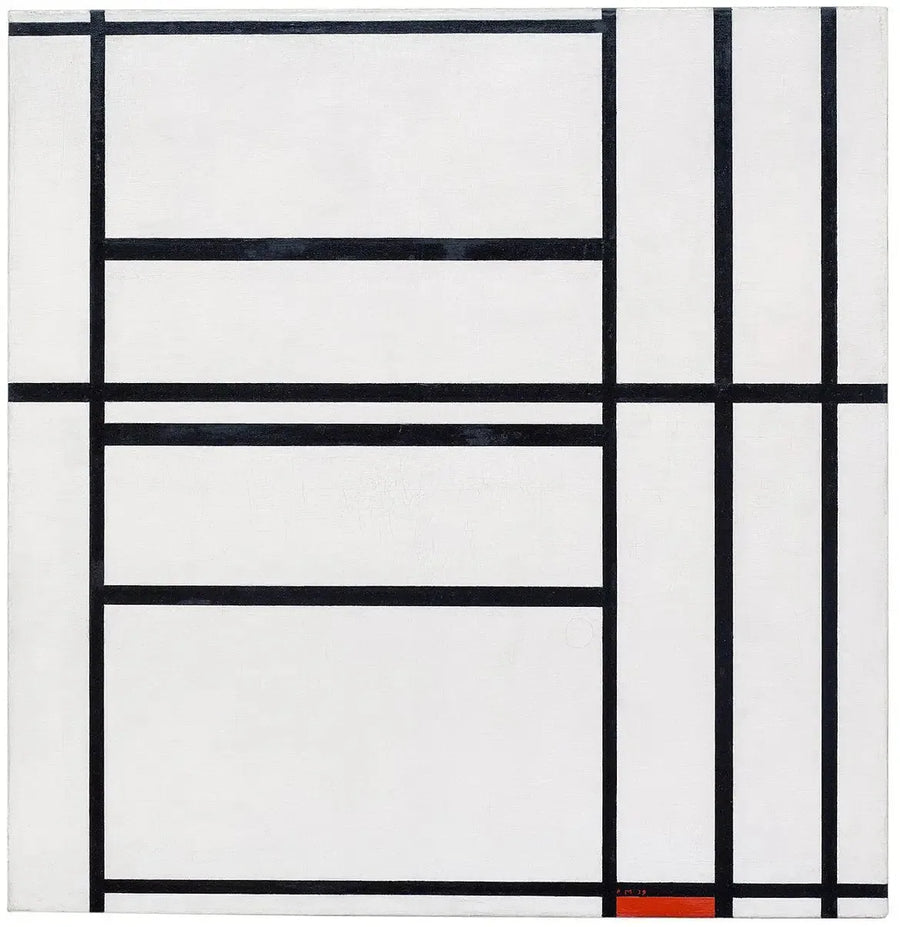 Kompozycja nr 1 z szarością i czerwienią 1938 / Kompozycja z czerwienią 1939 - Piet Mondrian