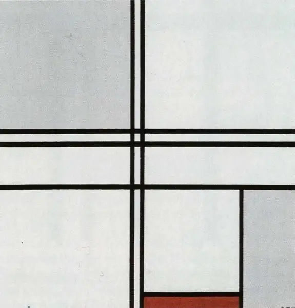 Kompozycja (nr 1) Szaro-Czerwona - Piet Mondrian