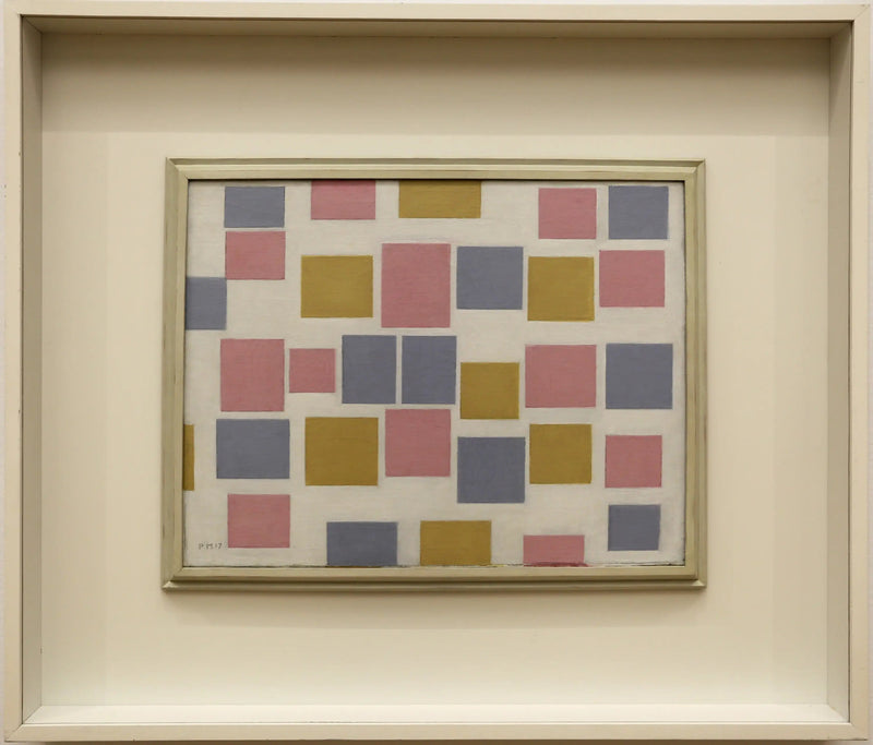 kompozycja nr 3 z płaskimi kolorami - Piet Mondrian