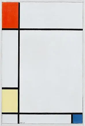 Kompozycja nr III z czerwonym, żółtym i niebieskim - Piet Mondrian