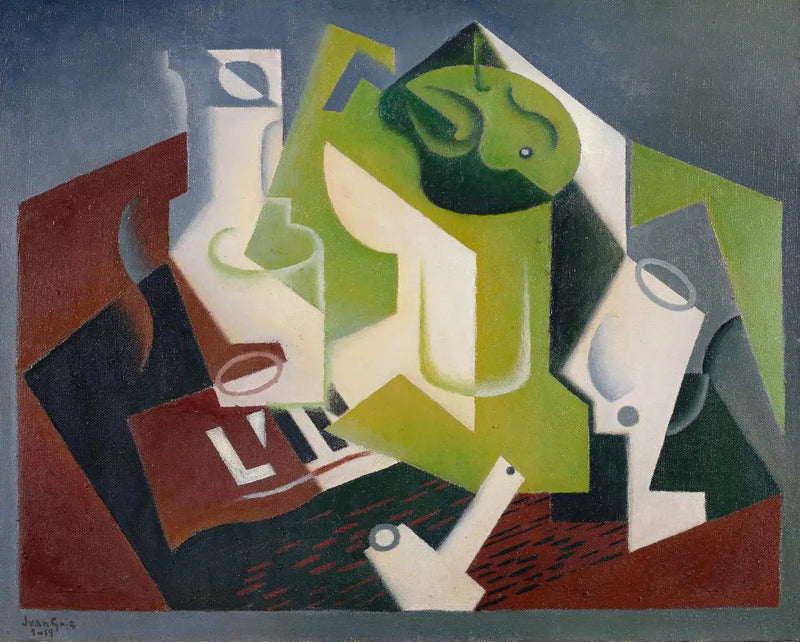 Talerz na owoce i fajka - Juan Gris