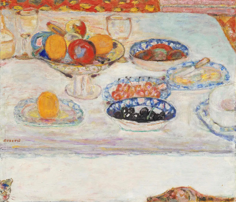Kompotery i talerze owocowe - Pierre Bonnard