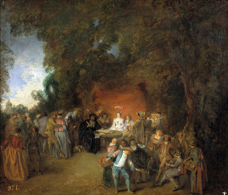 Umowa małżeńska i taniec tradycyjny - Antoine Watteau