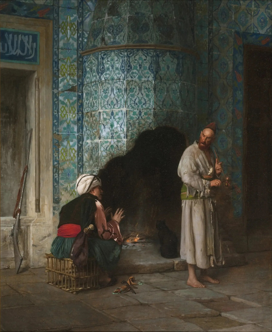 Rozmowa przy kominku - Jean-Léon Gérôme