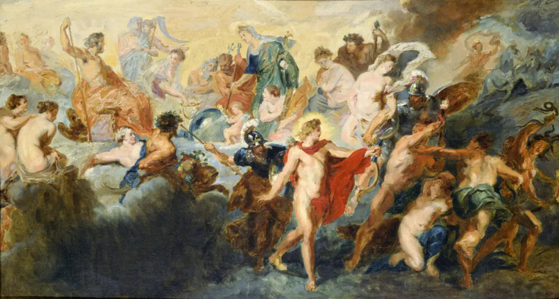 Kopia obrazu Rubensa „Rada Bogów” - Pierre-Auguste Renoir