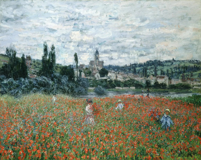 Pole maku w pobliżu Vétheuil W536 - Claude Monet