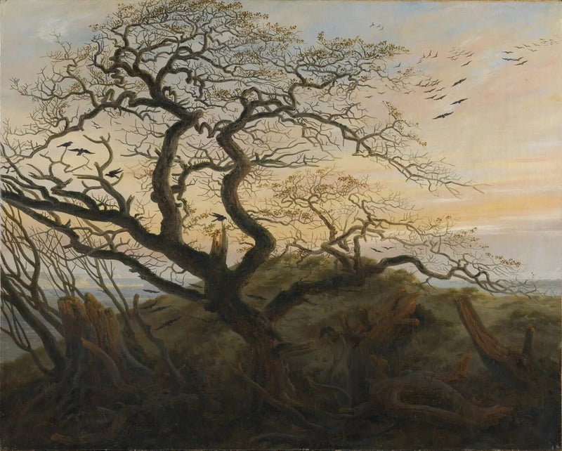 Wrony na drzewie - Caspar David Friedrich