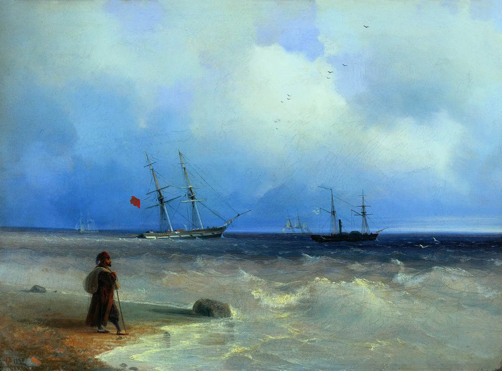 Côte. - Ivan Aïvazovski image 1 copie peinte à la main à l’huile