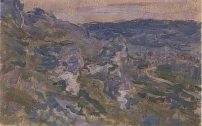 Les Coteaux w pobliżu Vétheuil W669 - Claude Monet