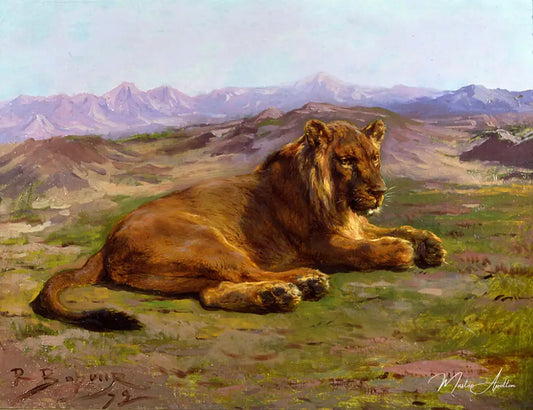 Couching Lion - Rosa Bonheur - Reproductions de tableaux et peintures haut de gamme