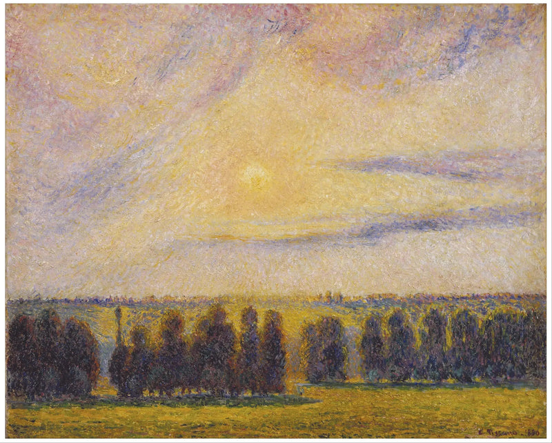 Zachód słońca w Éragny - Camille Pissarro