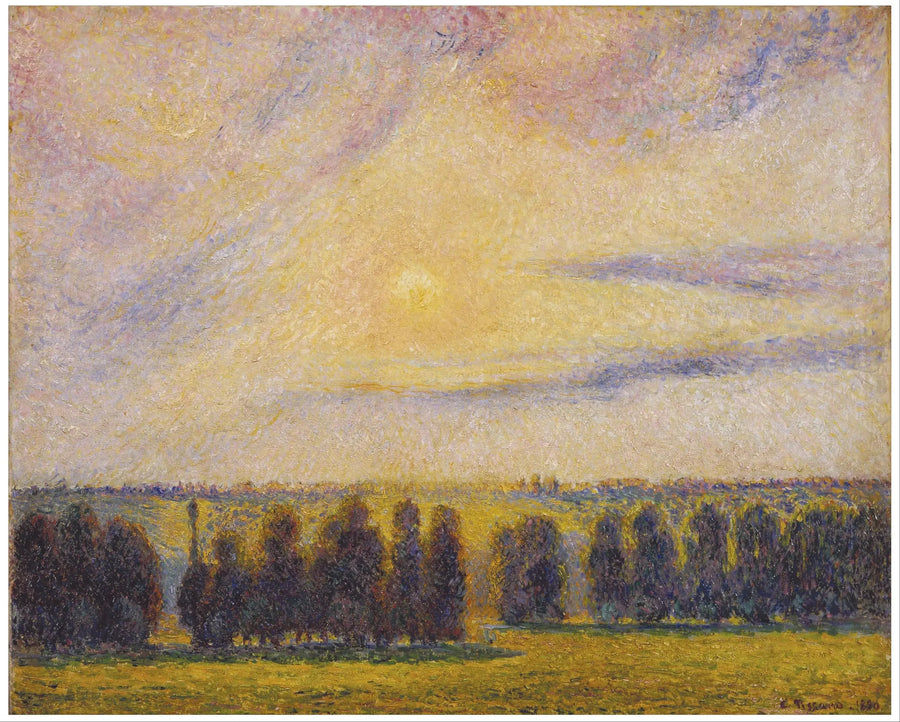 Zachód słońca w Éragny - Camille Pissarro