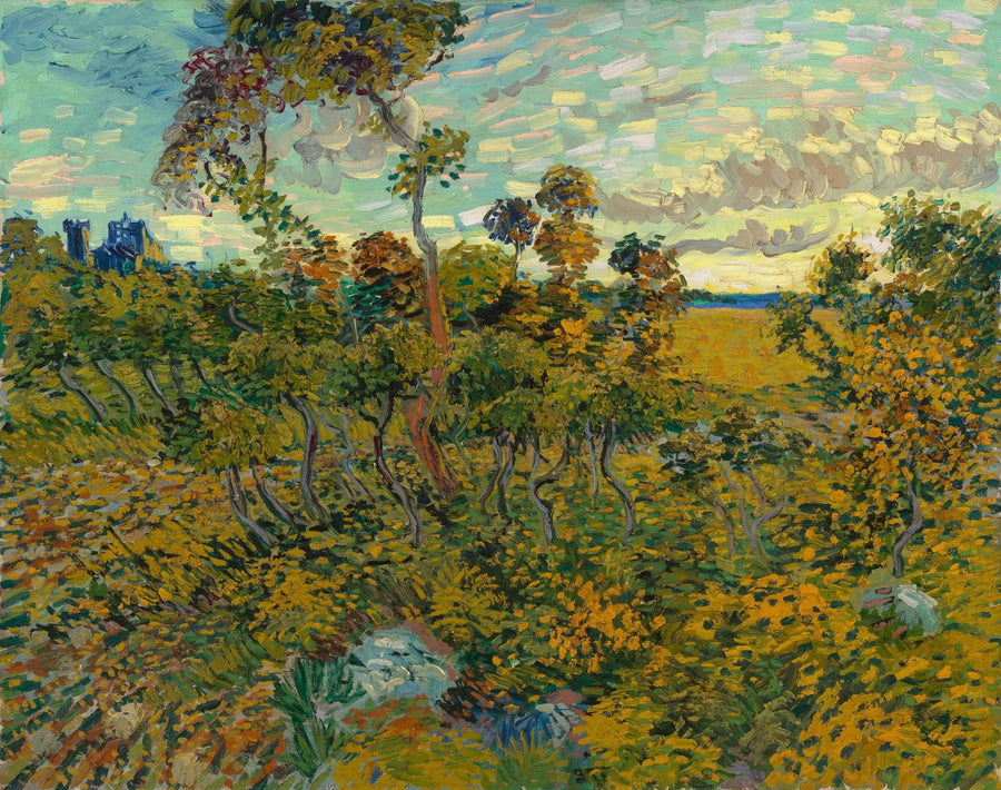 zachód słońca w Montmajour - Vincent van Gogh