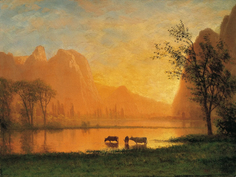 Zachód słońca w Yosemite - Albert Bierstadt