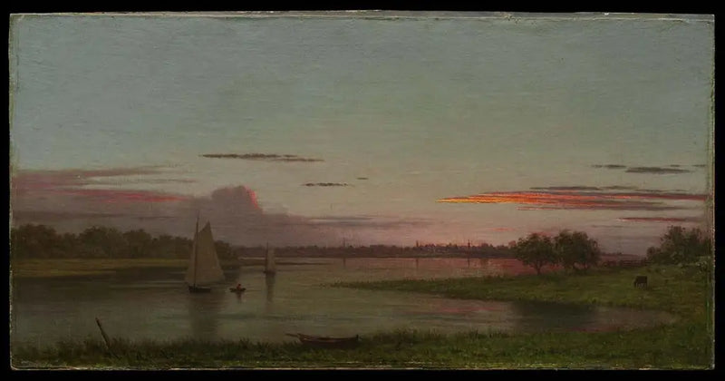 Zachód słońca, Black Rock, Connecticut - Martin Johnson Heade