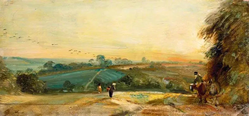 Jesienny zachód słońca - John Constable