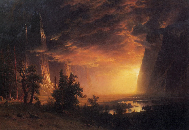 Zachód słońca w Dolinie Yosemite - Albert Bierstadt