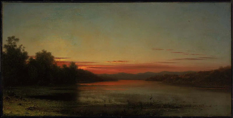 Zachód słońca: Jezioro Champlain - Martin Johnson Heade