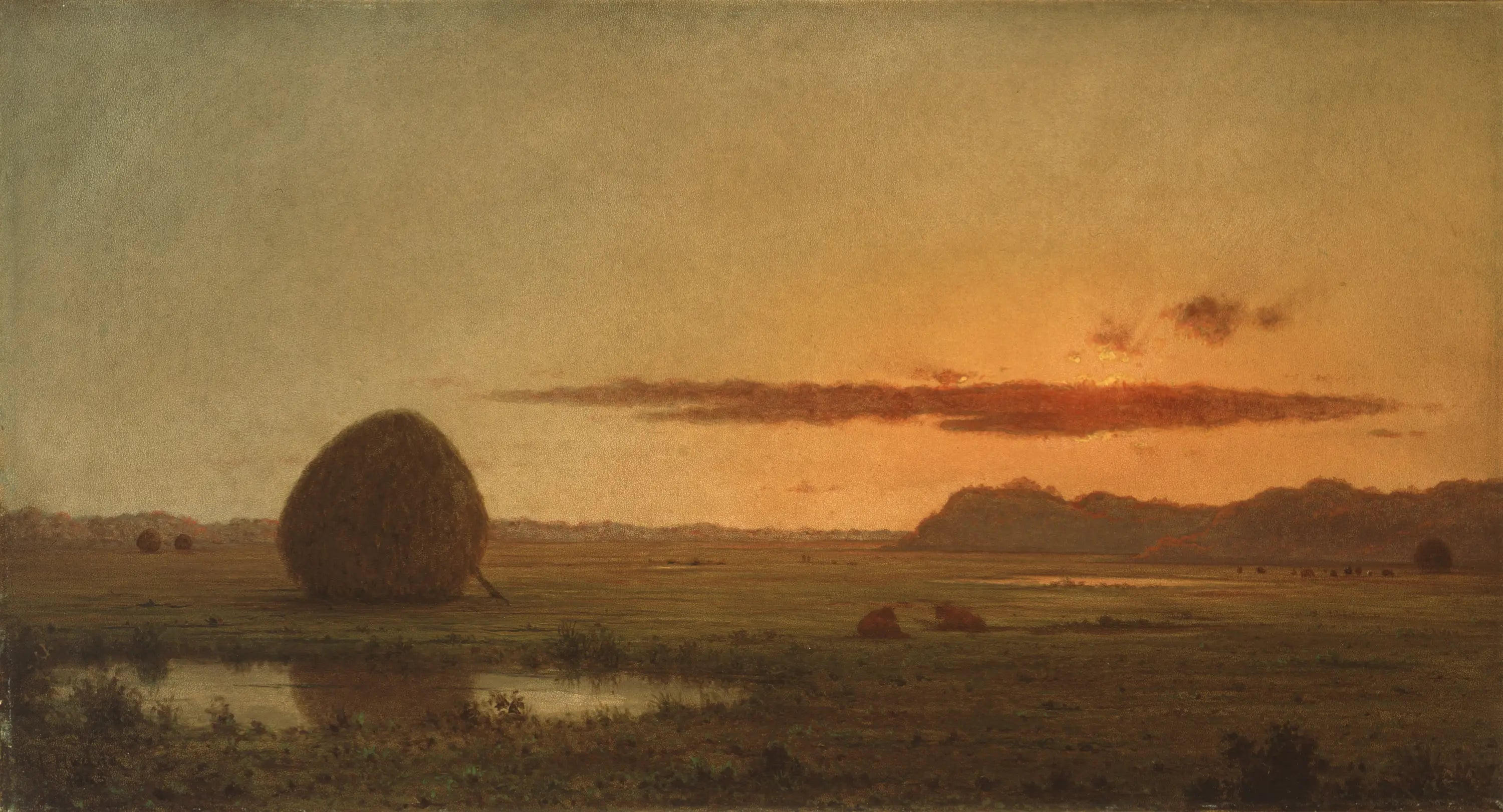 Coucher de soleil Newburyport Meadows - Martin Johnson Heade - Alpha Reproduction