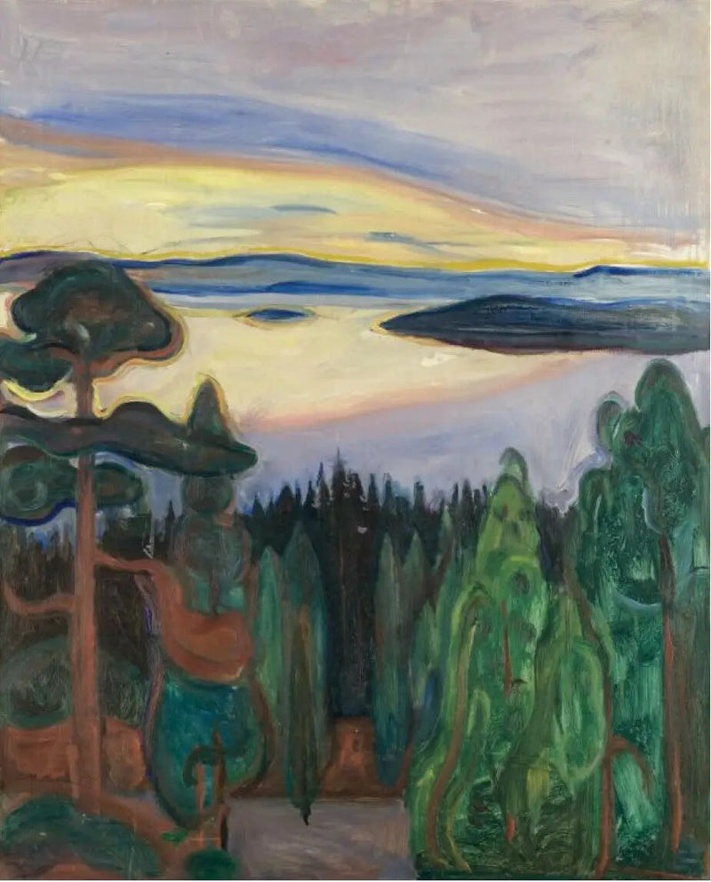Zachód słońca, Nordstrand - Edvard Munch