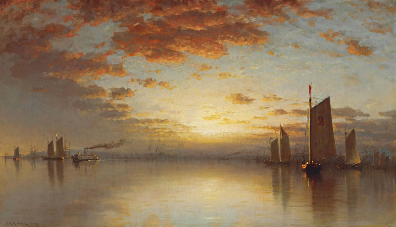 Zachód słońca nad zatoką Nowego Jorku - Sanford Robinson Gifford