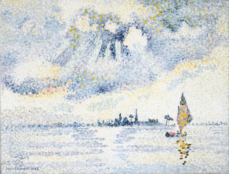 Zachód słońca nad laguną Wenecji - Henri-Edmond Cross