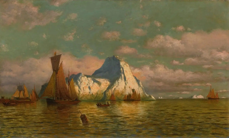 Zachód słońca nad morzem i ziemią - William Bradford