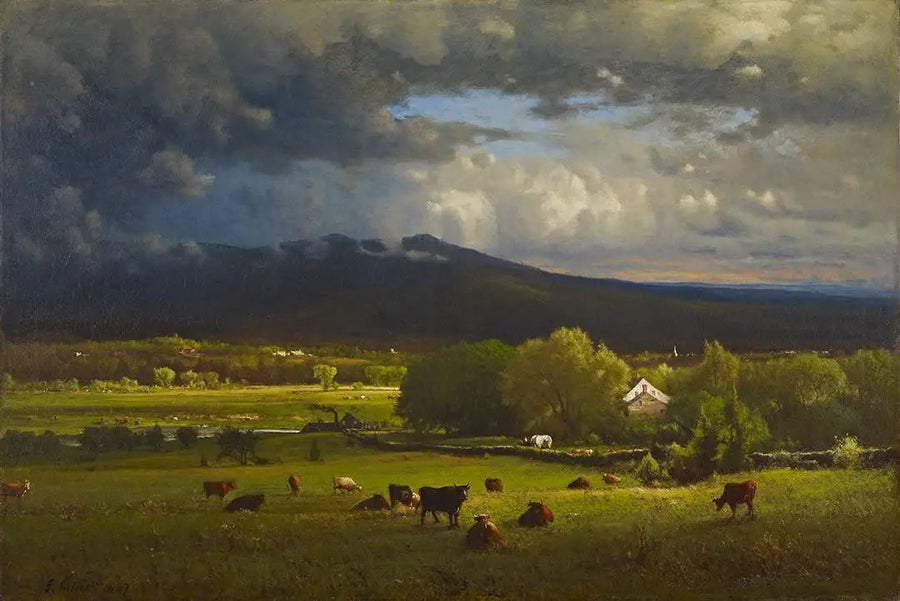 Zachód słońca nad rzeką - George Inness