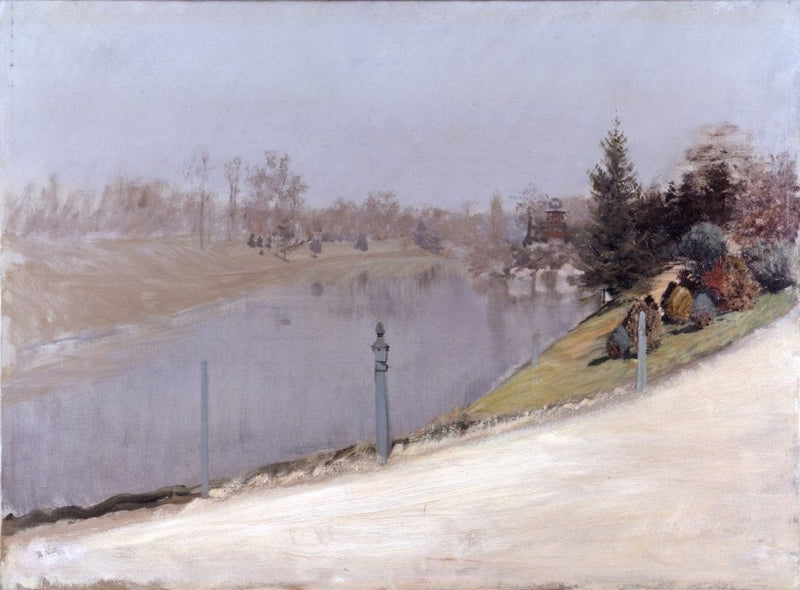 Zachód słońca nad Sekwaną - Giuseppe De Nittis